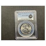 1962 Franklin Silver Half Dollar  PCGS MS65 - PCGS Price Guide Value for an MS65 is $55
