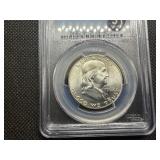 1962 Franklin Silver Half Dollar  PCGS MS65 - PCGS Price Guide Value for an MS65 is $55