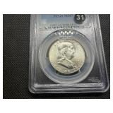 1962 Franklin Silver Half Dollar  PCGS MS65 - PCGS Price Guide Value for an MS65 is $55