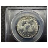 1962 Franklin Silver Half Dollar  PCGS MS65 - PCGS Price Guide Value for an MS65 is $55