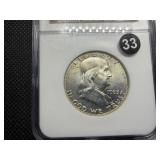 1963 Franklin Silver Half Dollar  NGC MS65 -  NGC Price Guide Value for an MS65 is $55