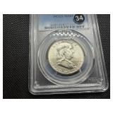 1963-D Franklin Silver Half Dollar  PCGS MS65 - PCGS Price Guide Value for an MS65 is $50