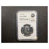 1955 Proof Franklin Silver Half Dollar  NGC PF68 CAMEO-  NGC Price Guide Value for a PF68 CAMEO is $600