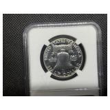1955 Proof Franklin Silver Half Dollar  NGC PF68 CAMEO-  NGC Price Guide Value for a PF68 CAMEO is $600