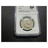 1958 Proof Franklin Silver Half Dollar  NGC PF69 - NGC Price Guide Value for a PF69 is $900