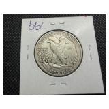 KEY DATE 1938 Walking Liberty Silver Half Dollar marked XF When Purchased - Greysheet Wholesale Value for an XF is $120