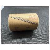 Unopened 20 coin roll of Morgan silver dollars with an 1893 at one end and a CC at the other end
