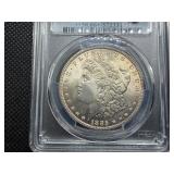 Beautiful Gem+ 1885 Silver Morgan Dollar - PCGS MS66+ - PCGS Price Guide Value for an MS66+ is $700