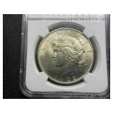 1922 Silver Peace Dollar - NGC MS64 - NGC Price Guide Value for an MS64 is $125