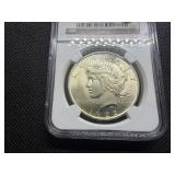 1922 Silver Peace Dollar - NGC MS64 - NGC Price Guide Value for an MS64 is $125