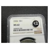 1926 Silver Peace Dollar - NGC MS62 - NGC Price Guide Value for an MS62 is $110