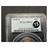 1949-S Franklin Silver Half Dollar  PCGS MS65 - PCGS Price Guide Value for an MS65 is $130