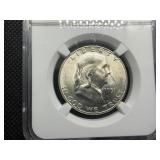 1951-S Franklin Silver Half Dollar  NGC MS64 -  NGC Price Guide Value for an MS64 is $60