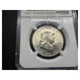 1951-S Franklin Silver Half Dollar  NGC MS64 -  NGC Price Guide Value for an MS64 is $60