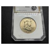 1952 Franklin Silver Half Dollar  PCI MS65 - Greysheet Wholesale Value for An MS65 is $40.56