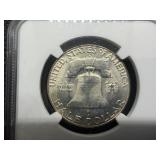 1952-D Franklin Silver Half Dollar  NGC MS64 -  NGC Price Guide Value for an MS64 is $50