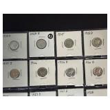 Twenty High Grade XF-AU  Mercury Dimes 1924-D -- 1931 -  Greysheet Wholesale Value for these coins at VF20 totals: $345.01