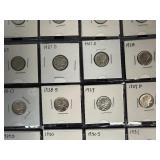 Twenty High Grade XF-AU  Mercury Dimes 1924-D -- 1931 -  Greysheet Wholesale Value for these coins at VF20 totals: $345.01