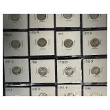 Twenty High Grade XF-AU  Mercury Dimes 1931-D - 1940 -  Greysheet Wholesale Value for these coins at VF20 totals: $148.05
