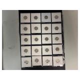 Twenty High Grade XF-AU  Mercury Dimes 1931-D - 1940 -  Greysheet Wholesale Value for these coins at VF20 totals: $148.05