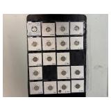 Eighteen High Grade XF-AU  Mercury Dimes 1940-D -- 1945-S 'Micro S' -  Greysheet Wholesale Value for these coins at VF20 totals: $112.29
