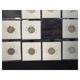 Eighteen High Grade XF-AU  Mercury Dimes 1940-D -- 1945-S 'Micro S' -  Greysheet Wholesale Value for these coins at VF20 totals: $112.29