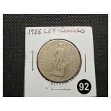1925 Lexington-Concord Commemorative Silver Half Dollar - Greysheet Wholesale Price for an XF40 is $58