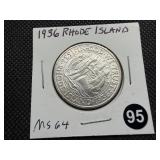 1936 Rhode Island Commemorative Silver Half Dollar Marked MS64 When Purchased - Greysheet Wholesale Price for an MS64 is $130