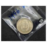 1946 Booker T. Washington Commemorative Silver Half Dollar - Greysheet Wholesale Price for an XF40 is $30