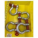 LOT of 4 - 7/8”  6.5 tn CLEVISES - Screw Pin