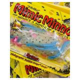 50 pkgs MIMIC MINNOW TAILS - pink / blue / silver / black dot