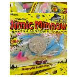 50 pkgs MIMIC MINNOW TAILS - pink / blue / silver / black dot
