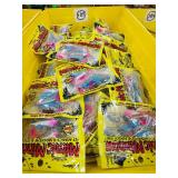 50 pkgs MIMIC MINNOW TAILS - pink / blue / silver / black dot