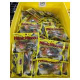 50 pkg MIMIC MINNOW TAILS - green / orange / tiger stripe