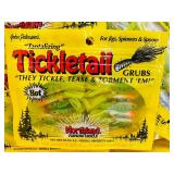 50 pkgs TICKLETAIL GRUBS - Northland Taxckle - green / orange / white / tiger stripe
