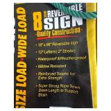 Road Pro WIDE LOAD Banner - 8 ft - Reversible for OVER SIZE LOAD