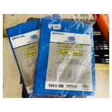 (2) 10’ x 10’ Blue Light Duty TARPS