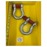 LOT of 2 - 1 in. 8.5 tn CLEVISES - Screw Pin