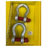 LOT of 2 -- 1 1/4” / 12 ton CLEVISES - Screw Pin