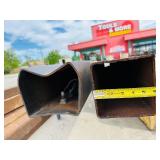 LOT of 2 - SQUARE TUBING - 6x6 - 11 FT L