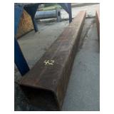 7" SQUARE TUBING - 9 ft + long  (3/8")