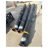 LOT of 3: 10” PIPES - Light Wall - various lengths w/ brackets