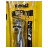 LOT of 4: DEWALT Rock Carbide HAMMER DRILL BITS for Masonry, Concrete, Rock & More
