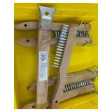 6 WIRE BRUSHES - Wood handle w/ scraper