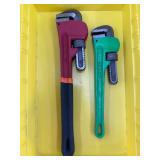 2 PIPE WRENCHES - 14”, 18”