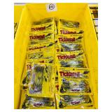 Retail Fishing Lot - 50 pkgs  TICKLE TAIL GRUBS - watermelon / chartreuse