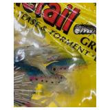 50 pkgs TICKLETALE GRUBS - pink / blue / silver / black dot