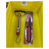 25 lb FISHING SCALE & Red Bone BAIT KNIFE