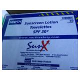 Sunscreen Towelettes, Ear Plugs
