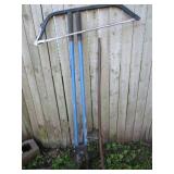 Yard Tools: Post Hole Digger, Pry Bar